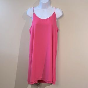 Alya Pink Spaghetti Strap Tank Dress